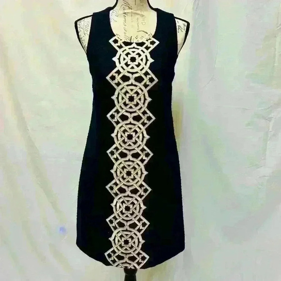 Julie Brown NYC Navy Blue Tweed Style Dress For Women Size 2 - Picture 3 of 11